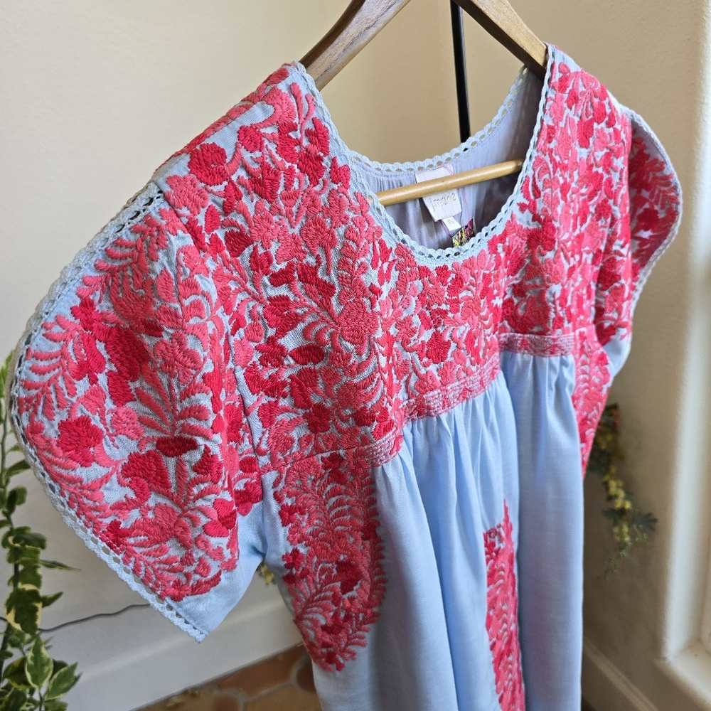 NWT J.Marie Floral Embroidered Linen Blend Top XS - Picture 11 of 14